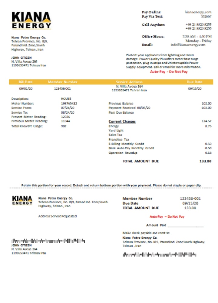  Minol USA business utility bill 